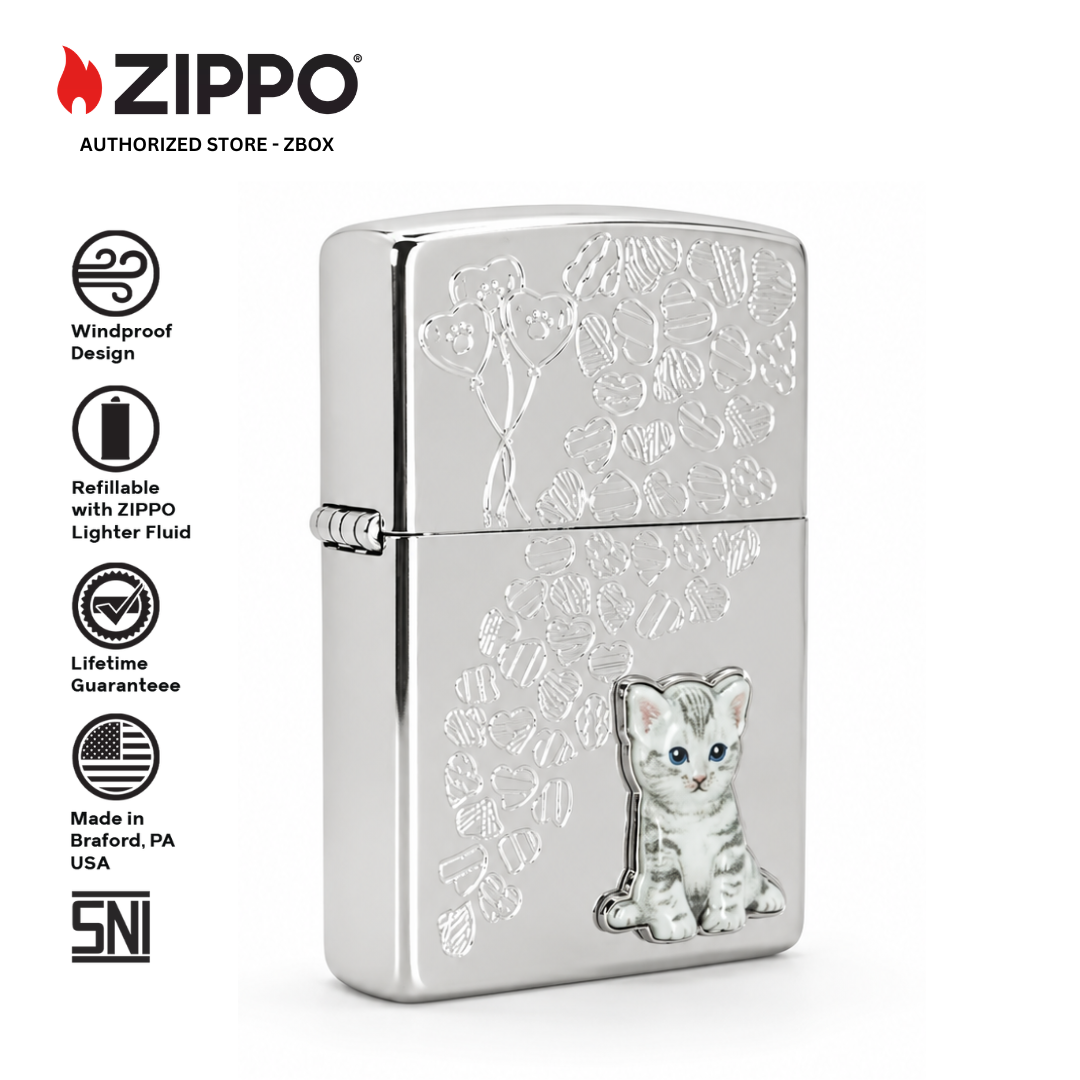 ZA-4-85a – ZIPPO Cat Heart Design