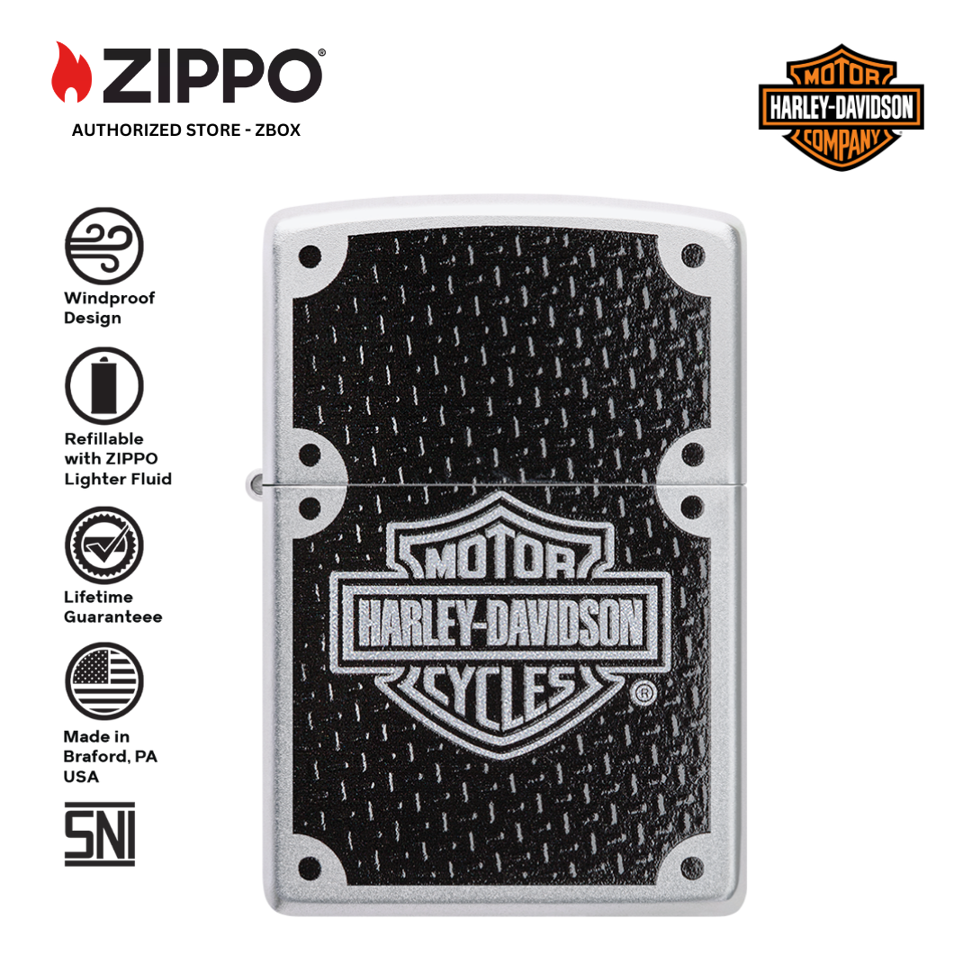 24025 - ZIPPO Harley Davidson® Carbon Fiber Shield Design