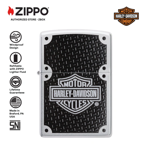 Image of 24025 - ZIPPO Harley Davidson® Carbon Fiber Shield Design