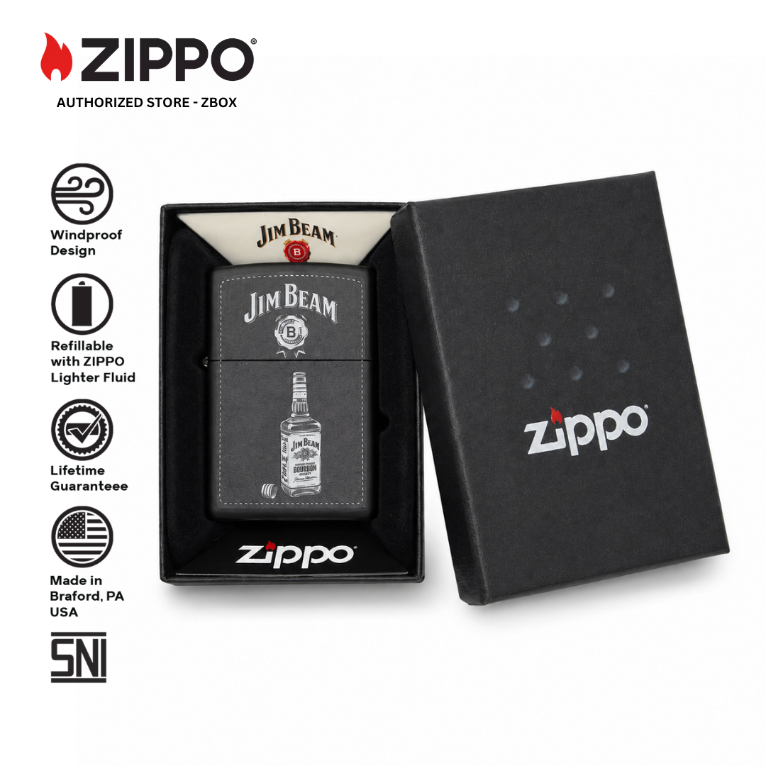 47410-ZIPPO JB Black Matte with Colour Image