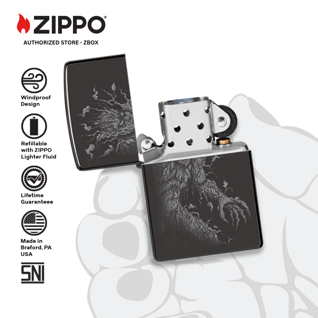 46959 - ZIPPO Root of All Evil Design High Polish Black