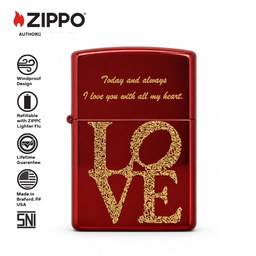 ZA-3-37a-love arabesque  red GD inlay