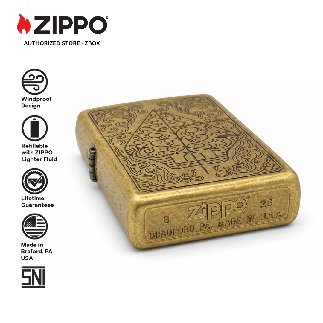 ZIPPO ZI-SB-01 BATIK INDONESIA, STREET BRASS