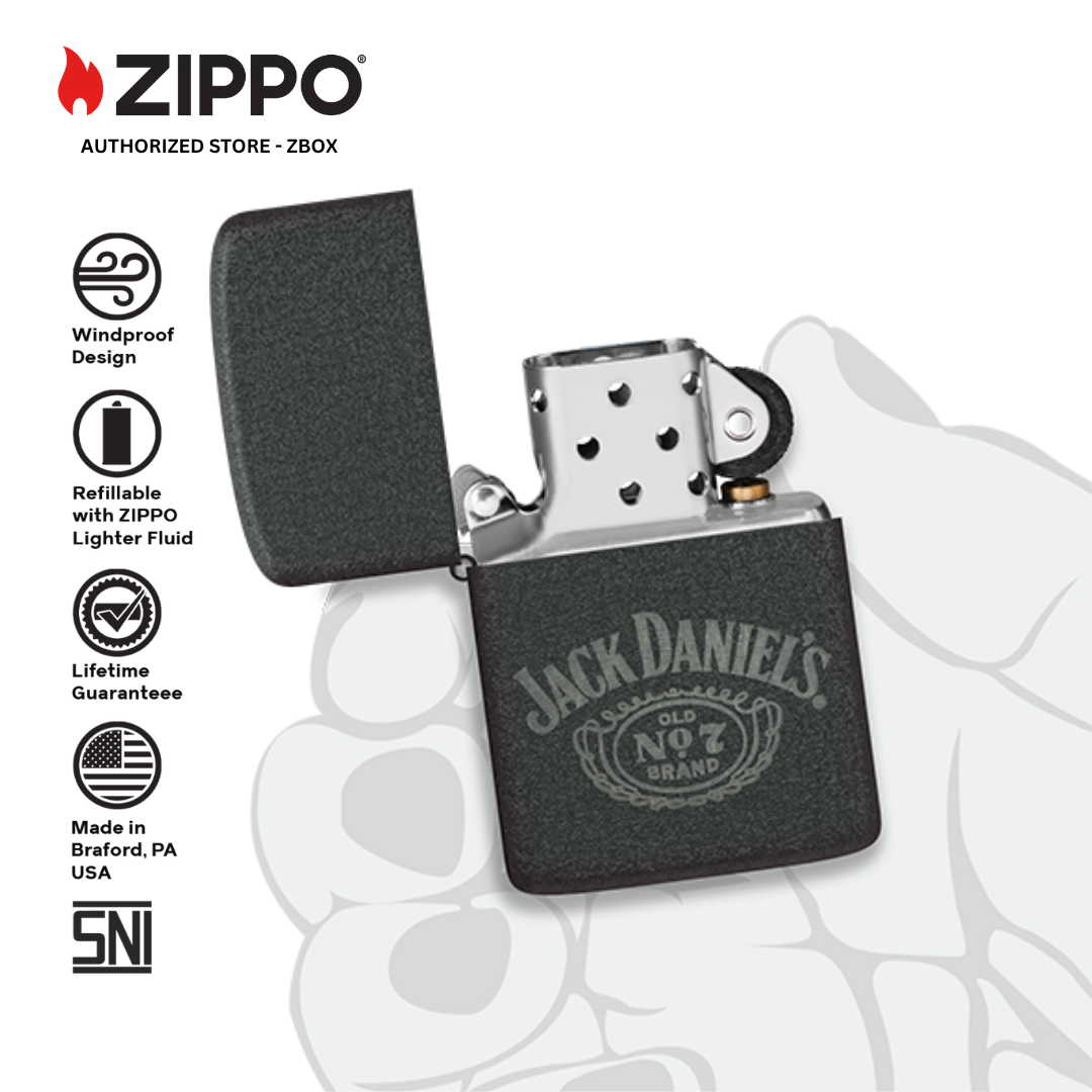 46796 - ZIPPO JD No. 7 Design 1941 Replica Black Crackle
