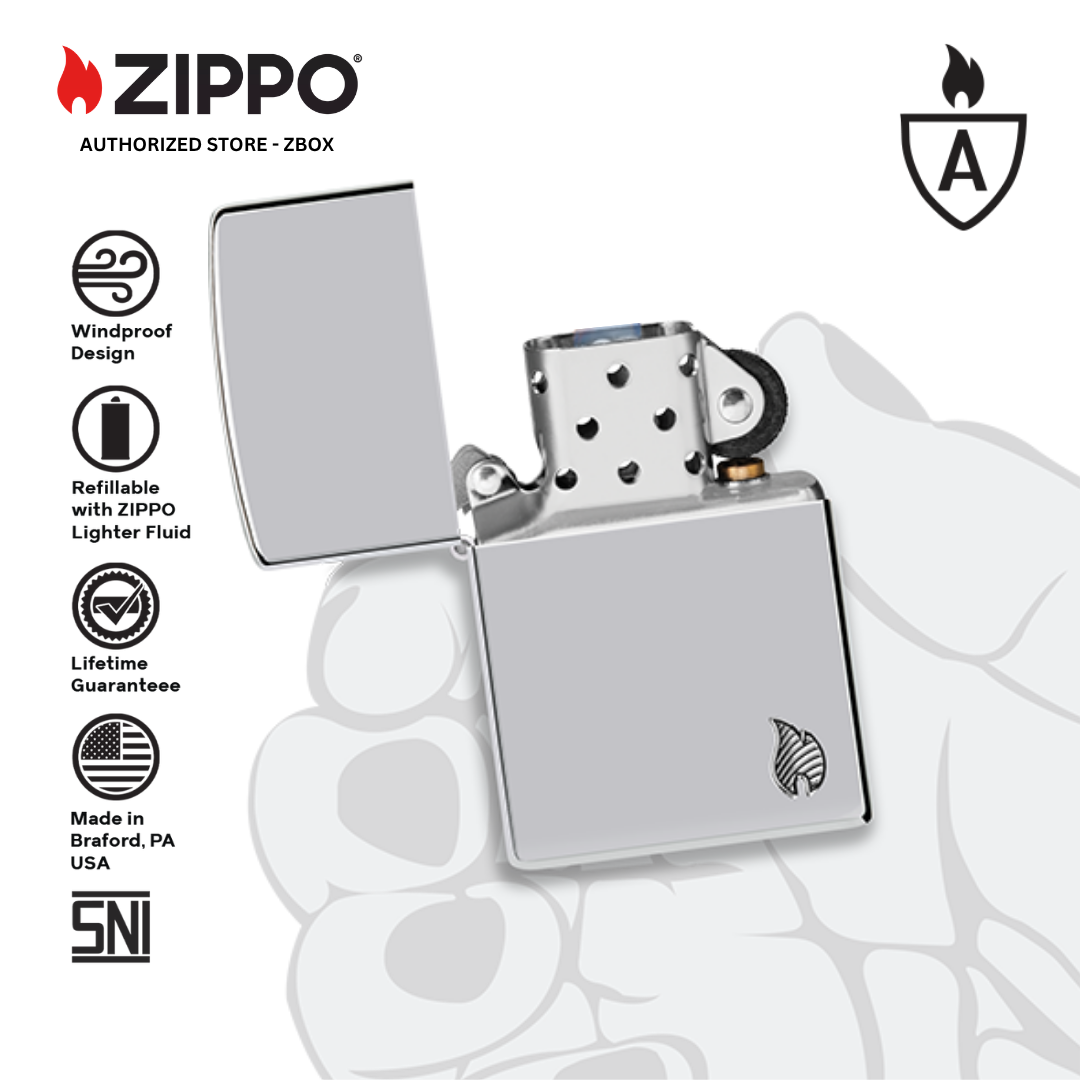 46396 - ZIPPO Armor Chrome Design High Polish Chrome