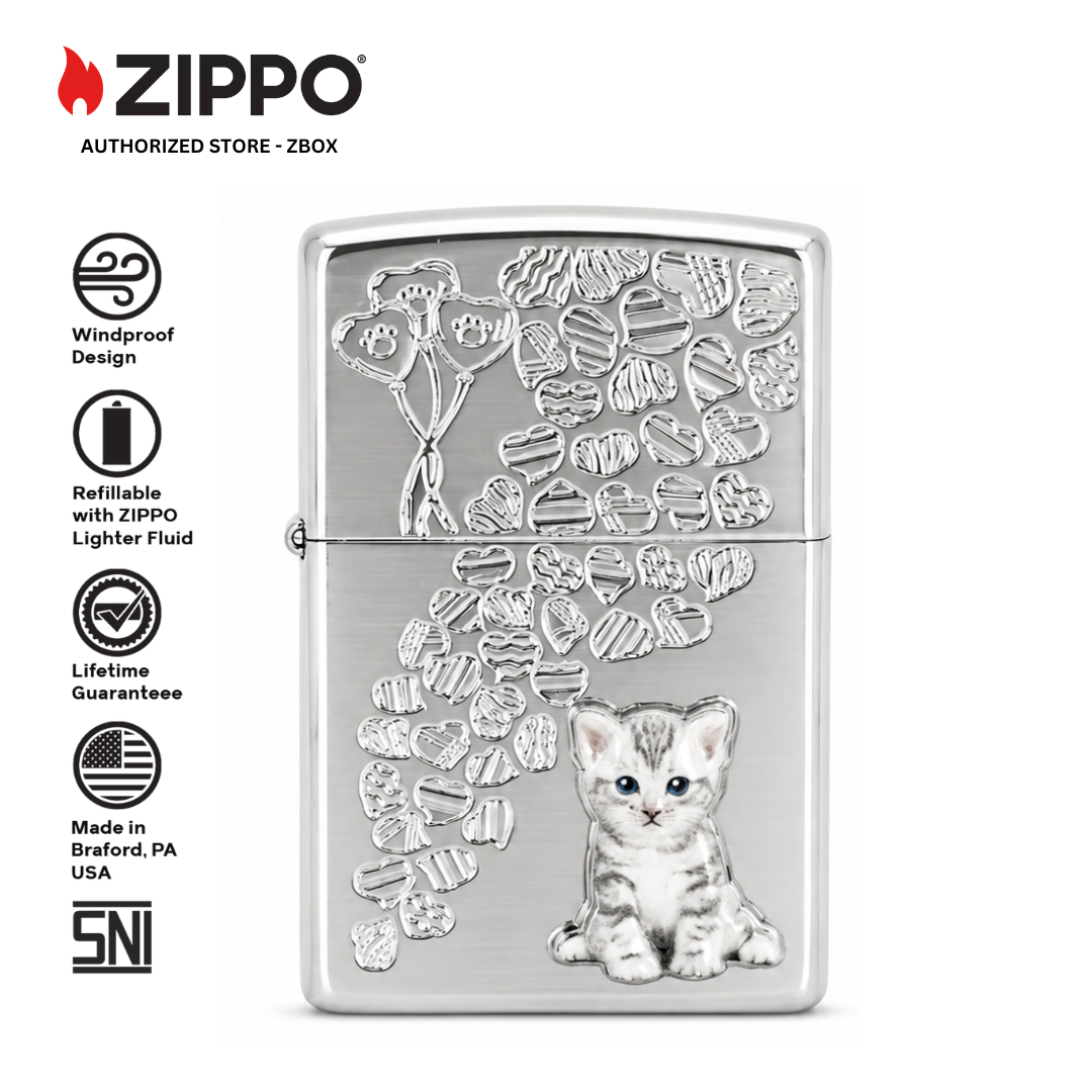 ZA-4-85a – ZIPPO Cat Heart Design