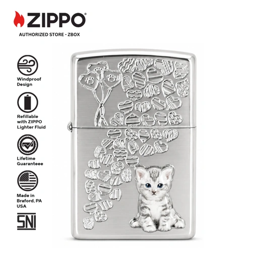 ZA-4-85a – ZIPPO Cat Heart Design