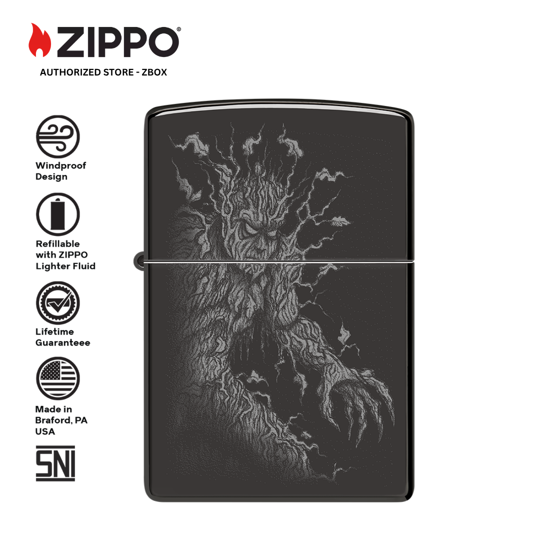 46959 - ZIPPO Root of All Evil Design High Polish Black