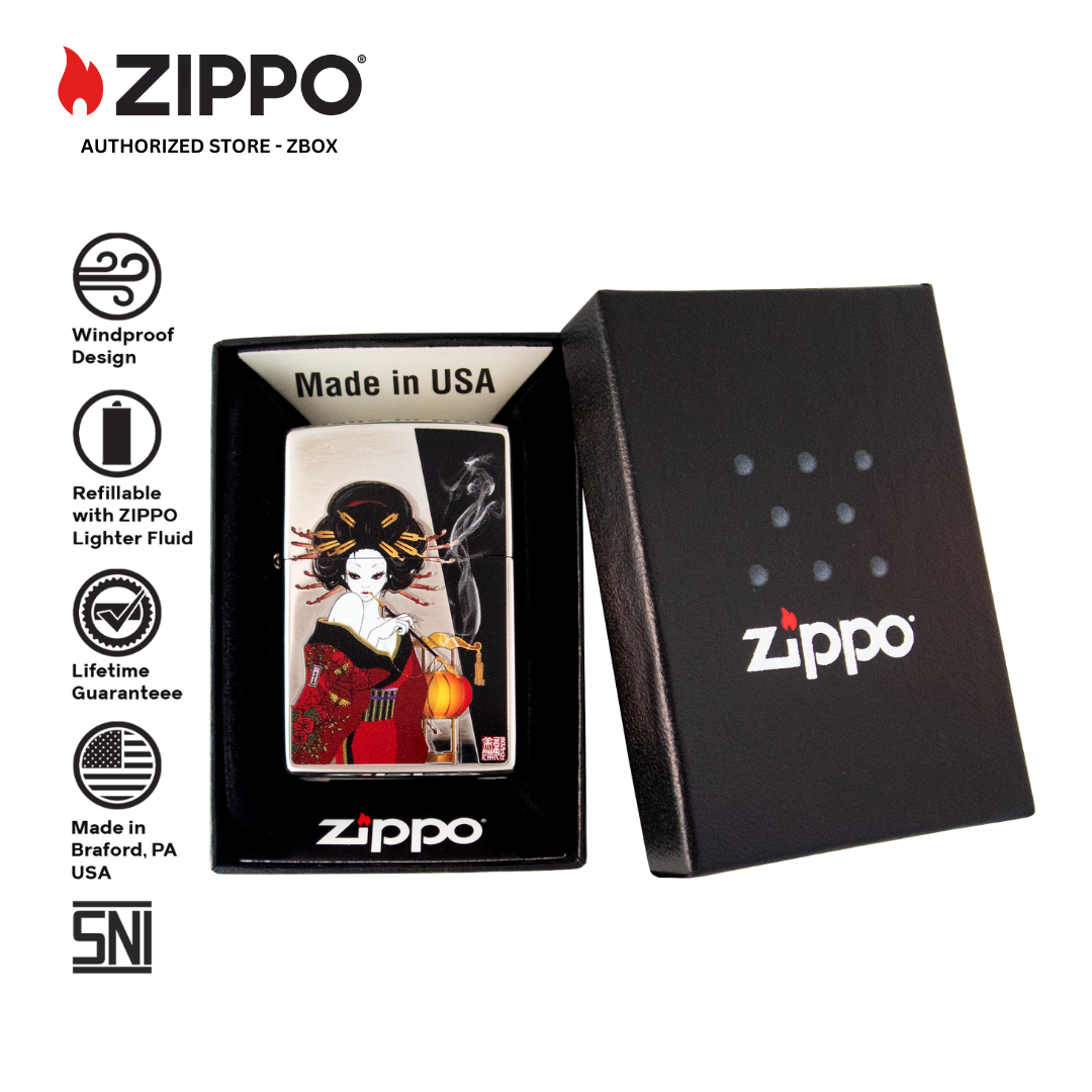 ZIPPO Original CZA-2-51 Japanese Geisha - Korek Api Windproof USA