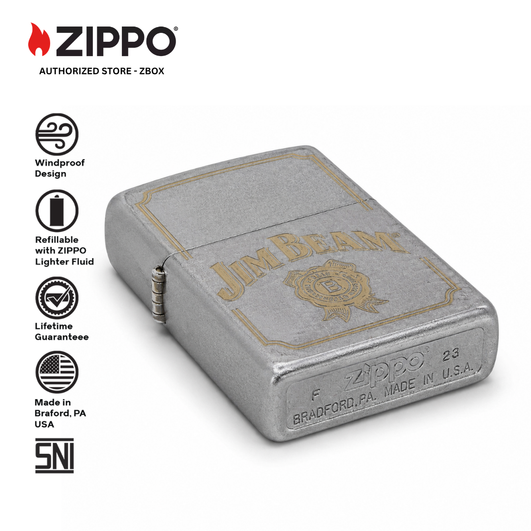 47411-ZIPPO JB Satin Chrome, Laser Engraved