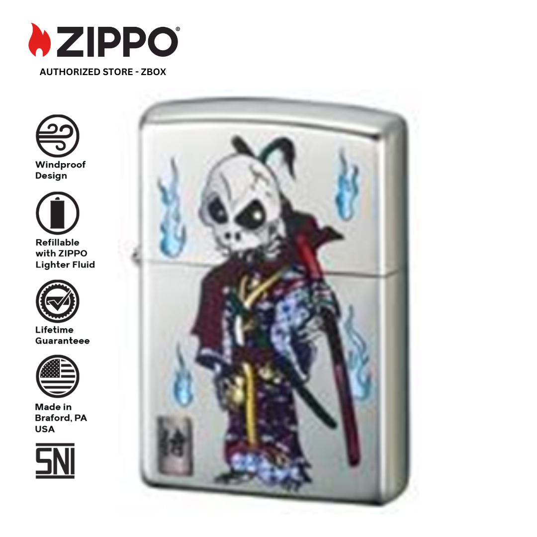 ZA-5-59a - ZIPPO Fashionable Skull SAMURAI