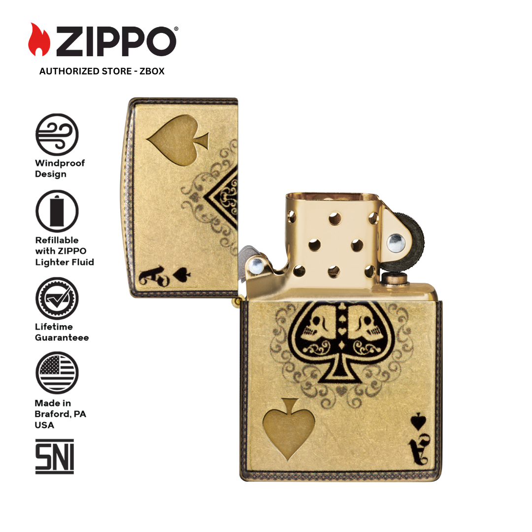 46388 - 46388 ZIPPO ACE OF SPADES DESIGN