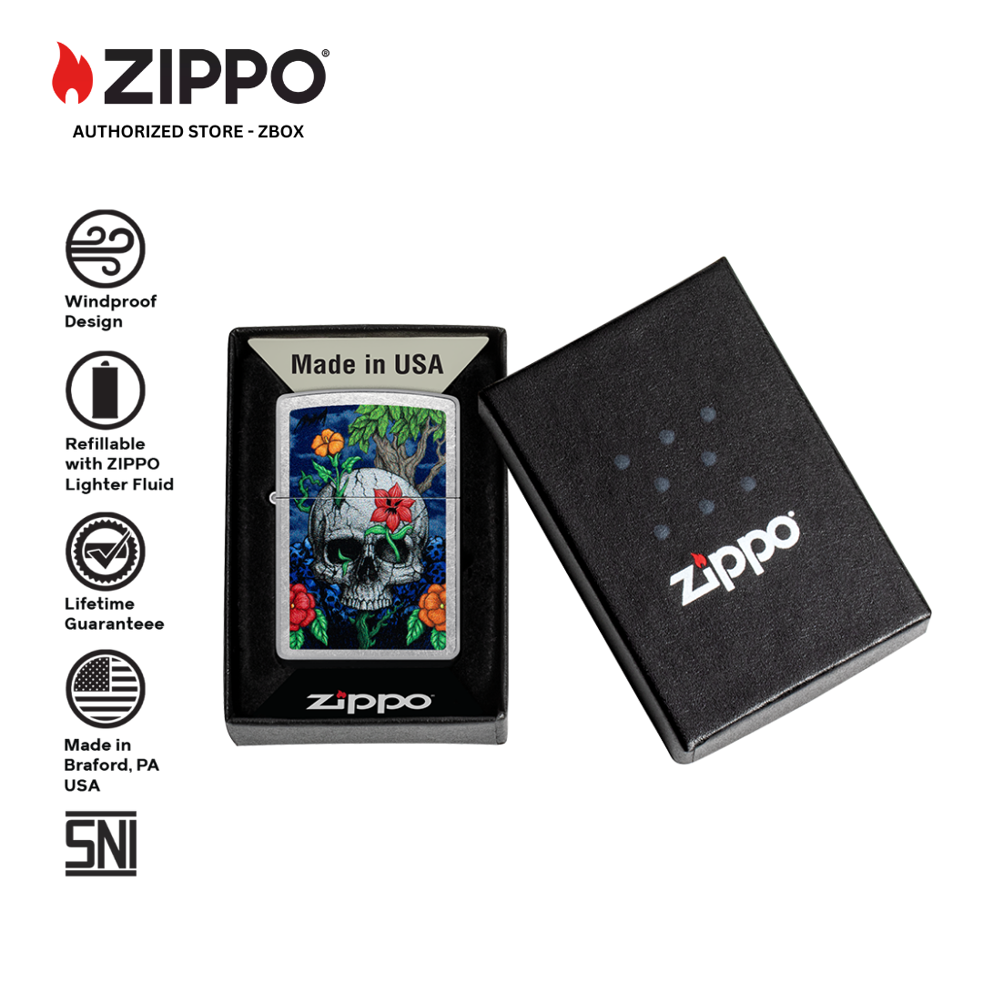 46939 - ZIPPO Skull Sprout Design