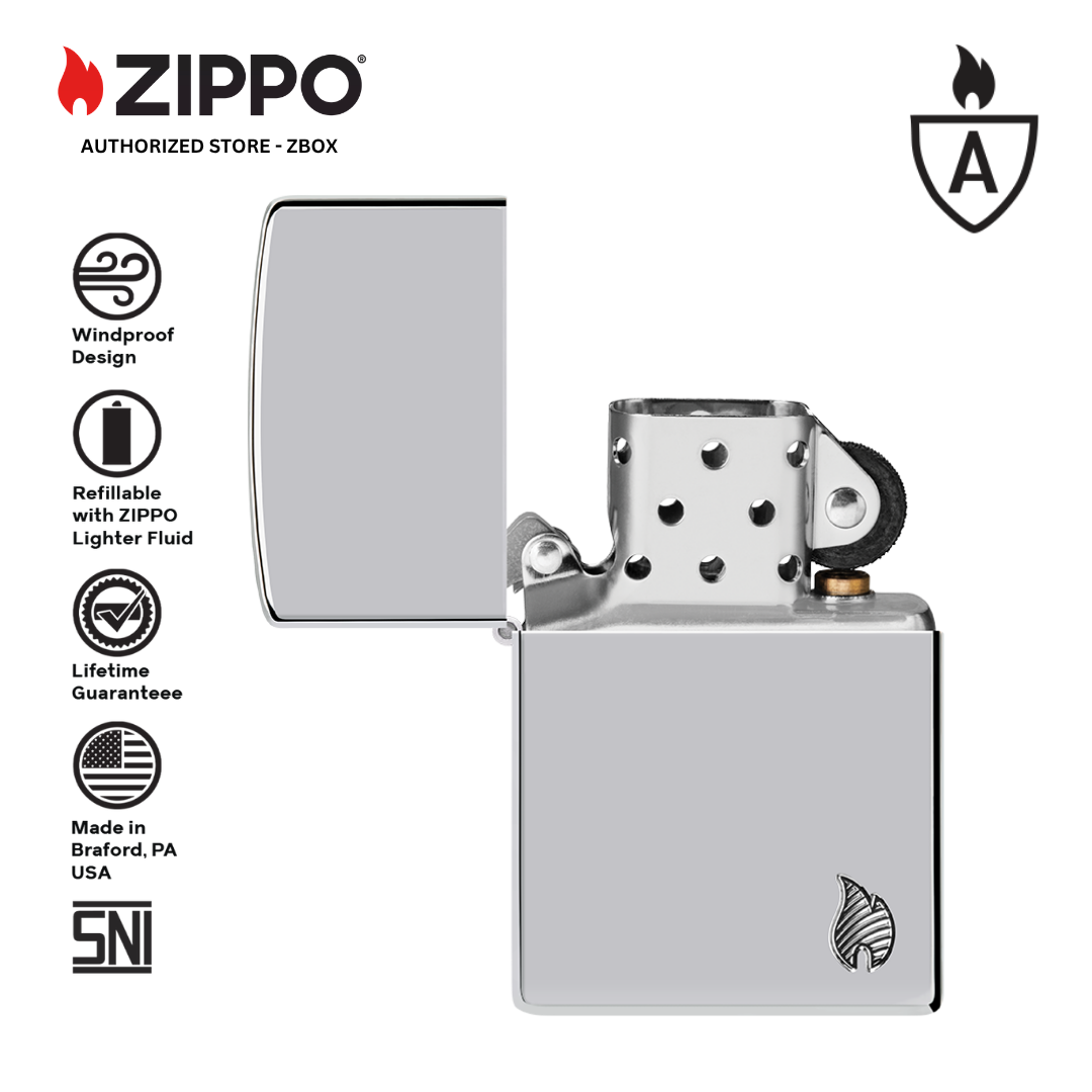 46396 - ZIPPO Armor Chrome Design High Polish Chrome