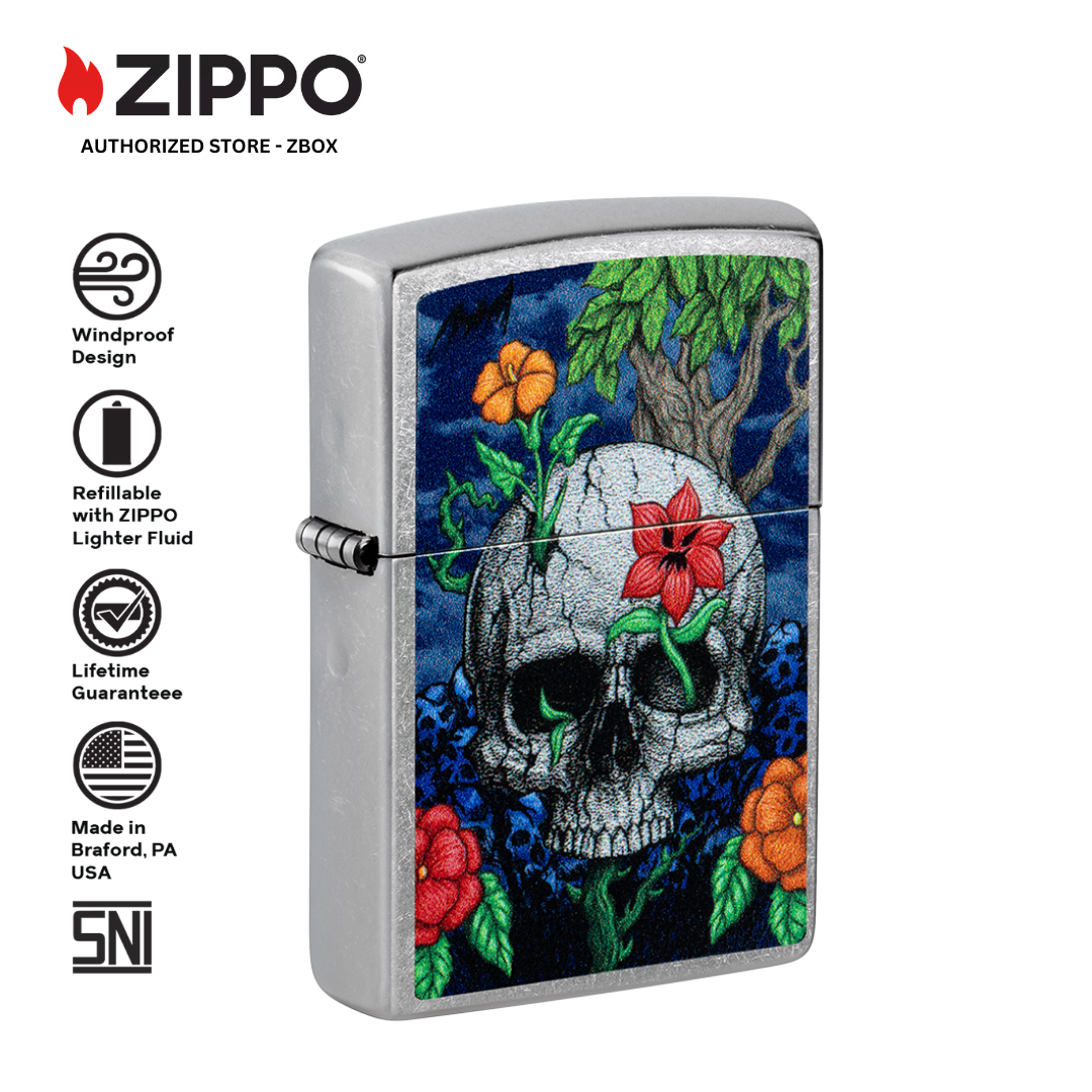 46939 - ZIPPO Skull Sprout Design