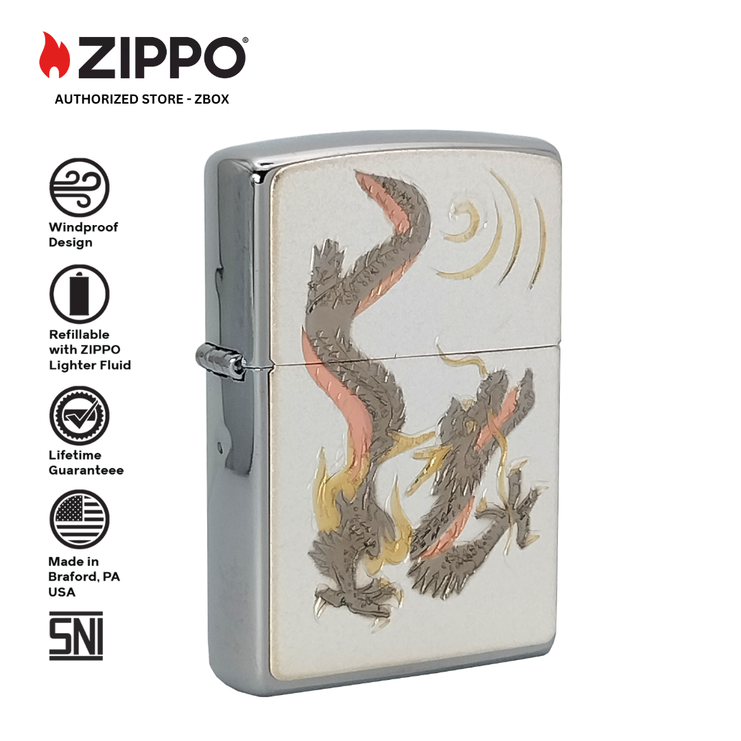 ZA-5-26f - ZIPPO Japanese Traditional Design RYU