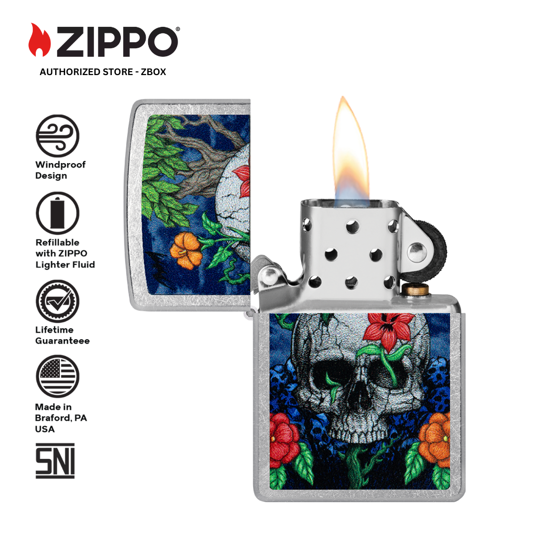 46939 - ZIPPO Skull Sprout Design