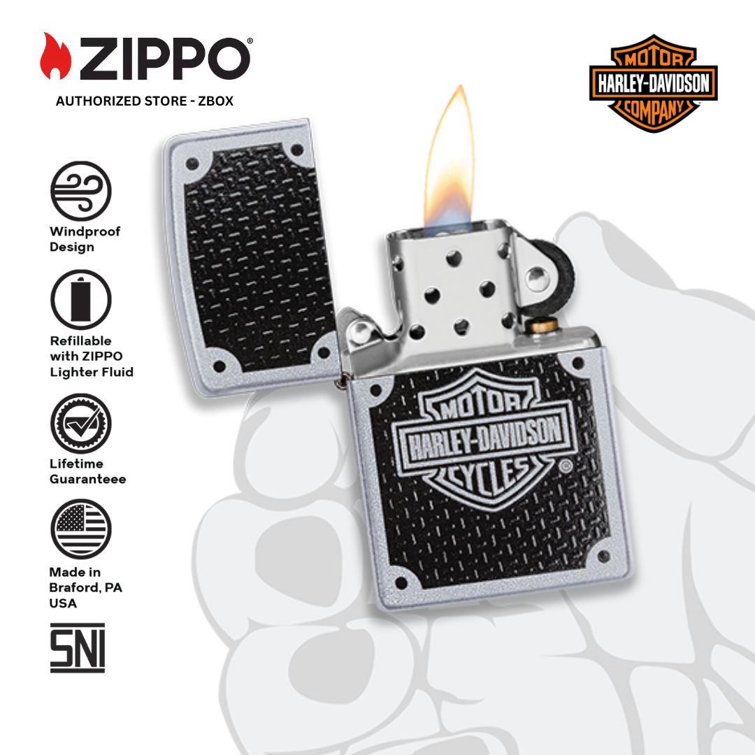 24025 - ZIPPO Harley Davidson® Carbon Fiber Shield Design