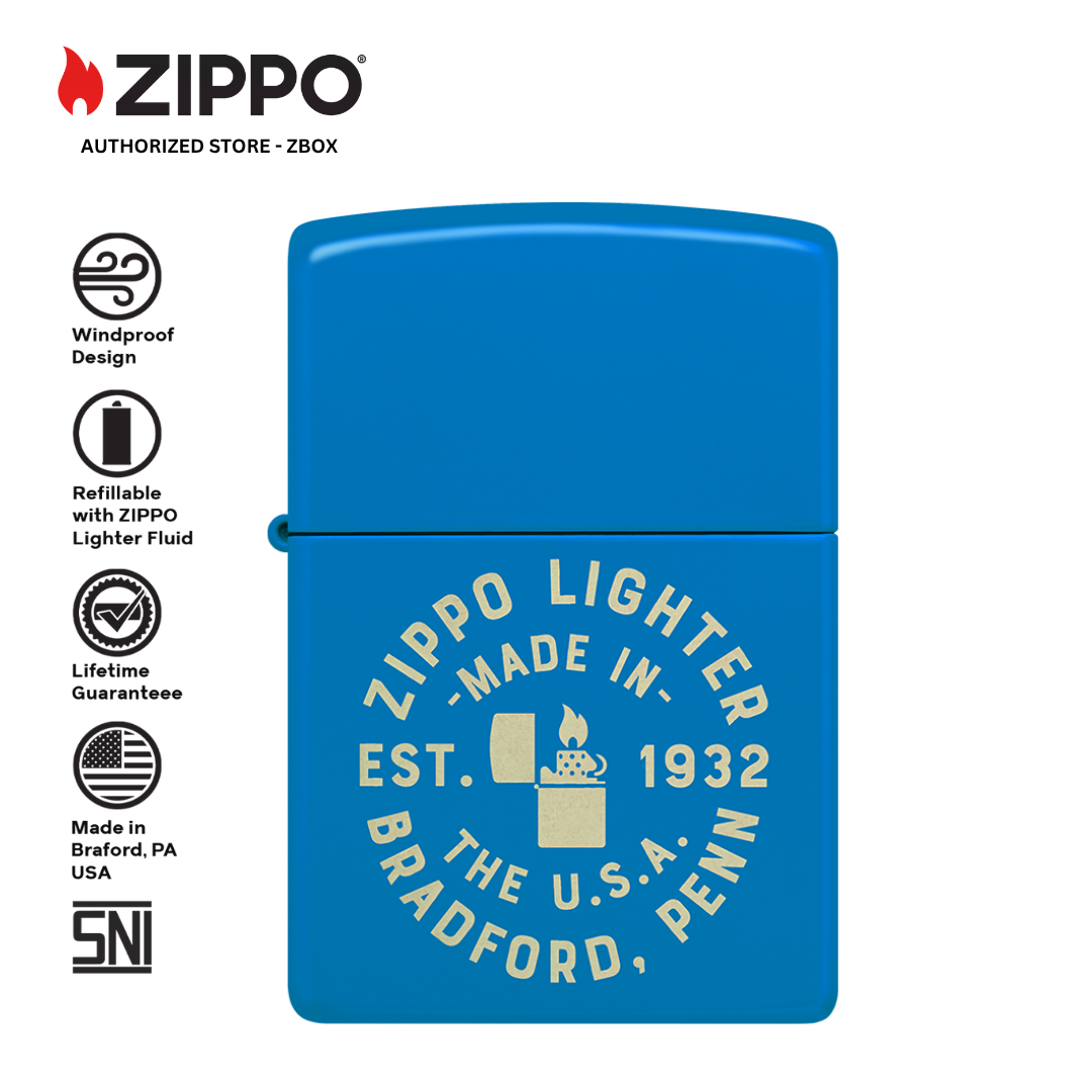 46173 - ZIPPO Seal Design Sky Blue Matte