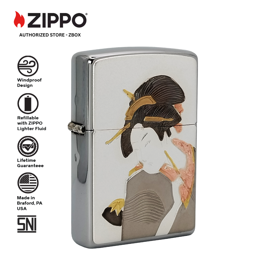ZA-5-26a- ZIPPO Japanese Traditional Design UKIYOE