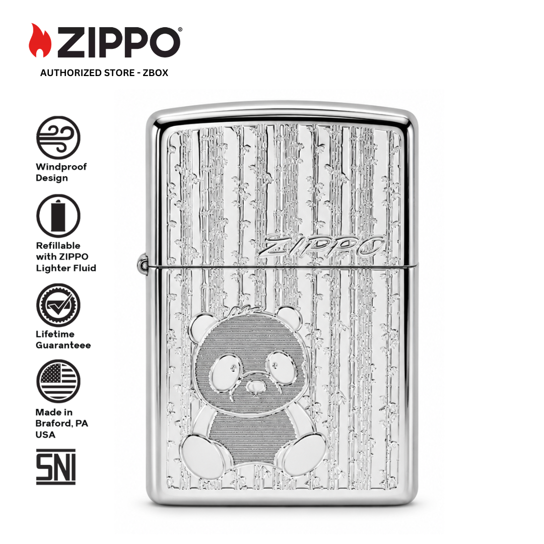 ZA-4-61a – ZIPPO Panda Bamboo Design