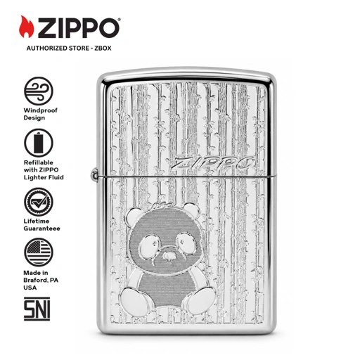 ZA-4-61a – ZIPPO Panda Bamboo Design