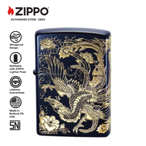 Image of ZA-5-237b - ZIPPO Houou Black and Gold