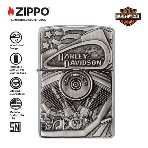 Image of 29266 - ZIPPO Harley-Davidson® Motorblock Emblem