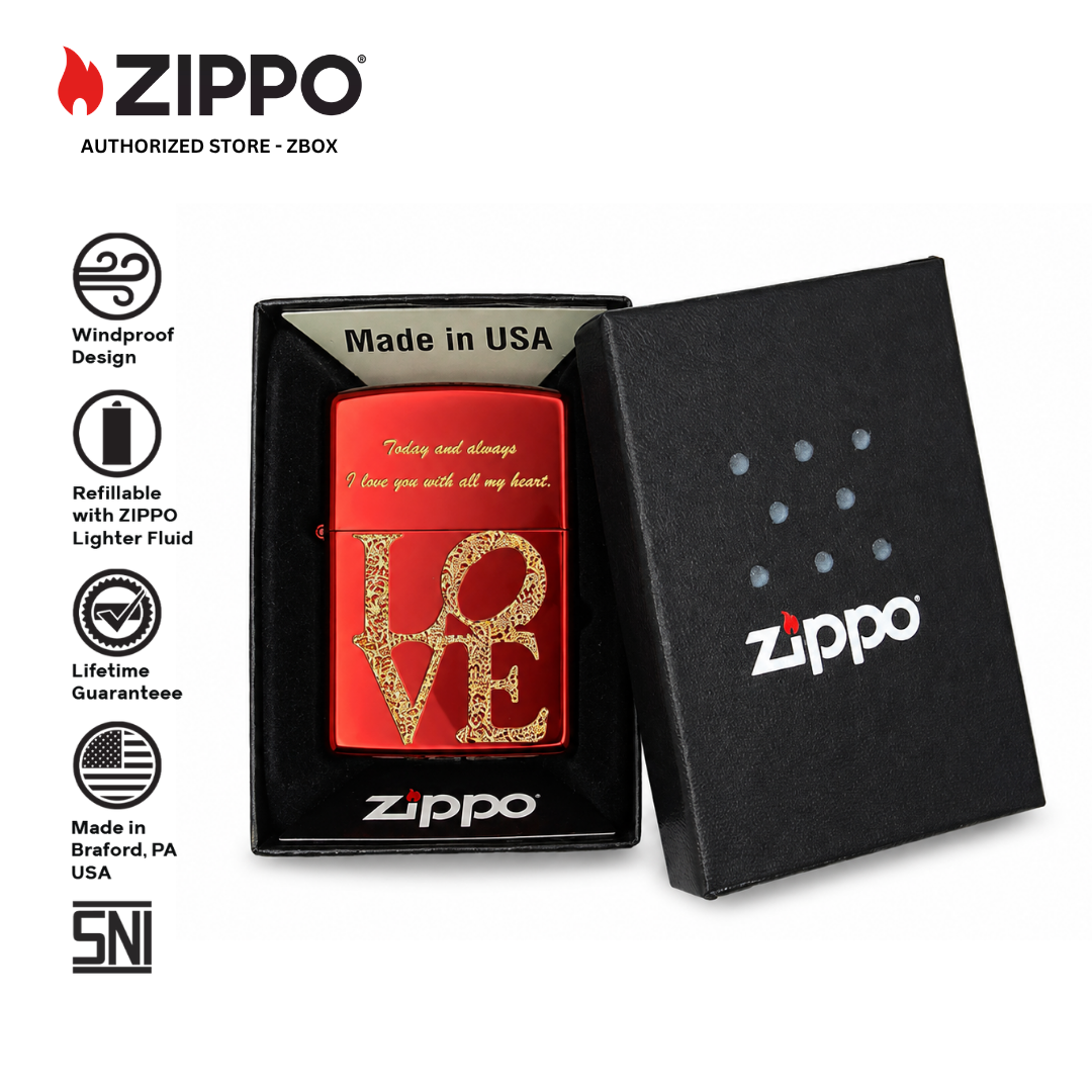 ZA-3-37a-love arabesque  red GD inlay