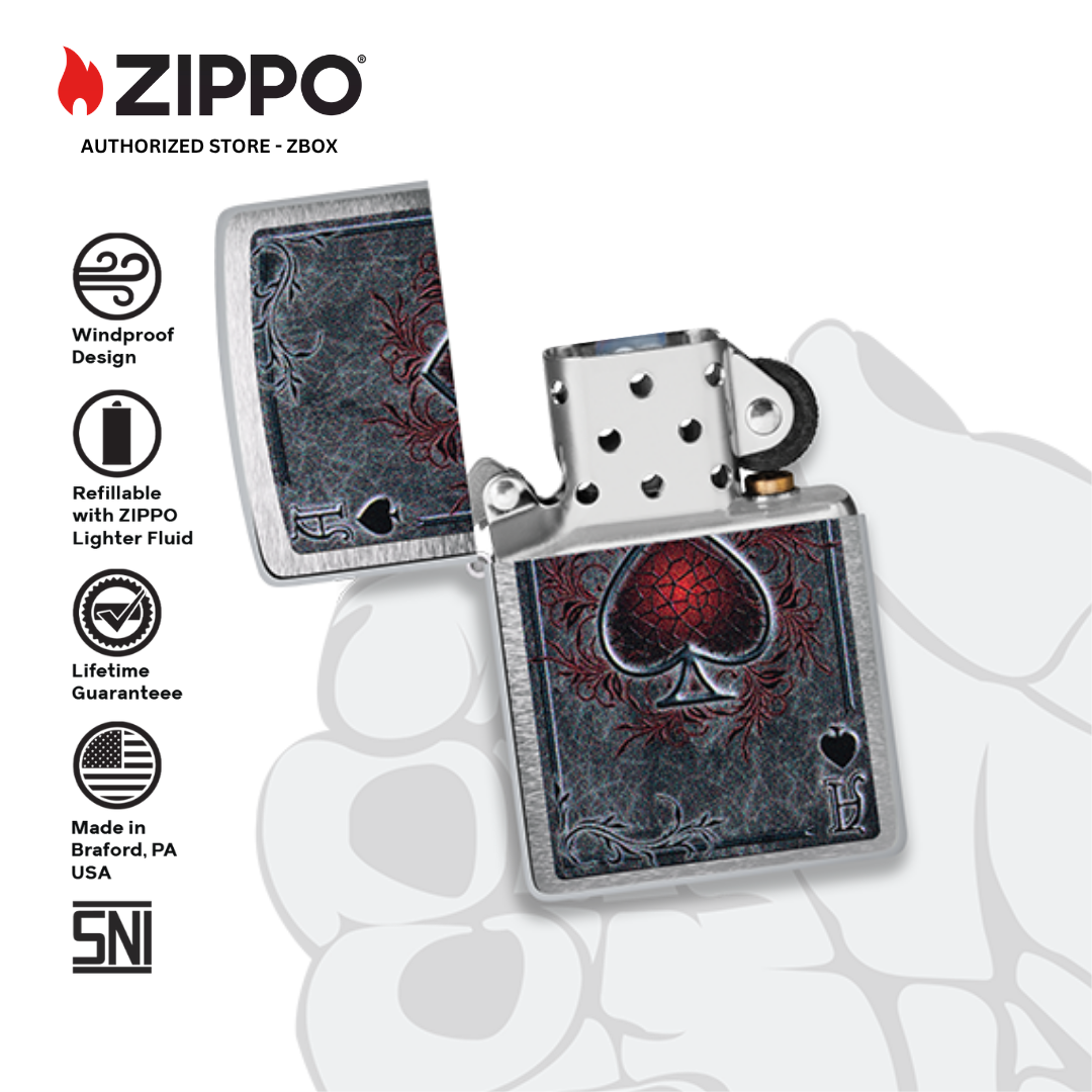 47185 – ZIPPO Antiqued Ace Design
