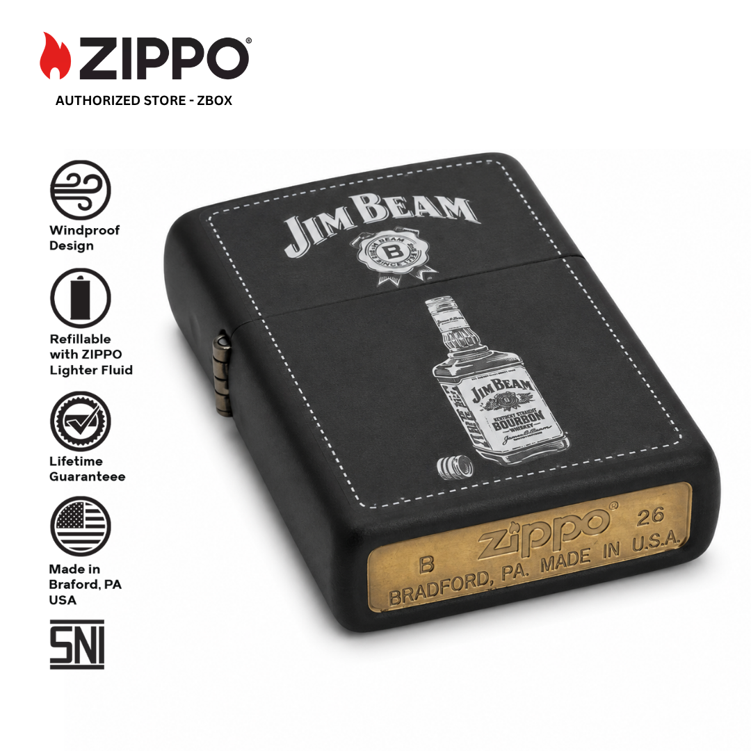 47410-ZIPPO JB Black Matte with Colour Image