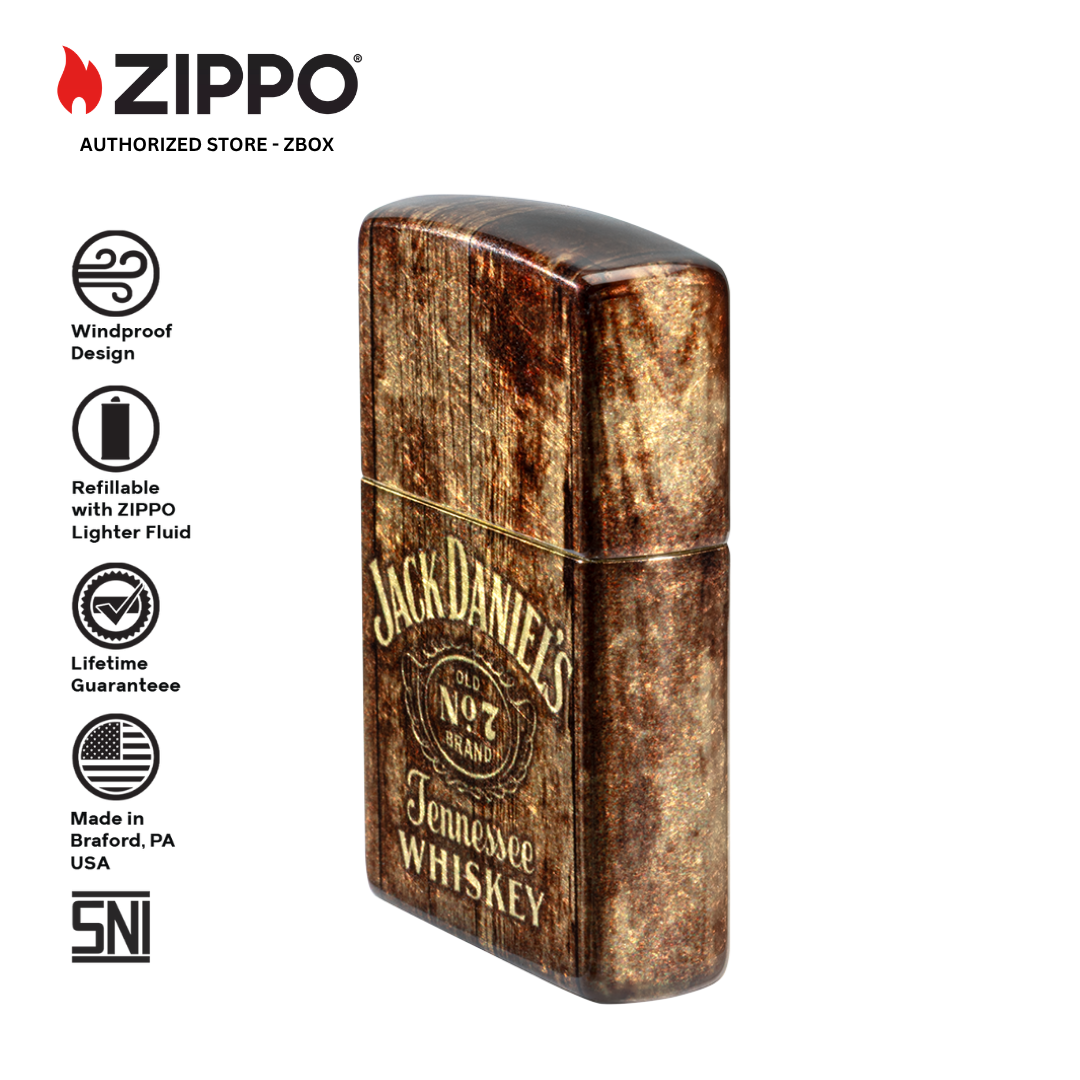 46278 - ZIPPO JD Barrel Design Tumbled Brass