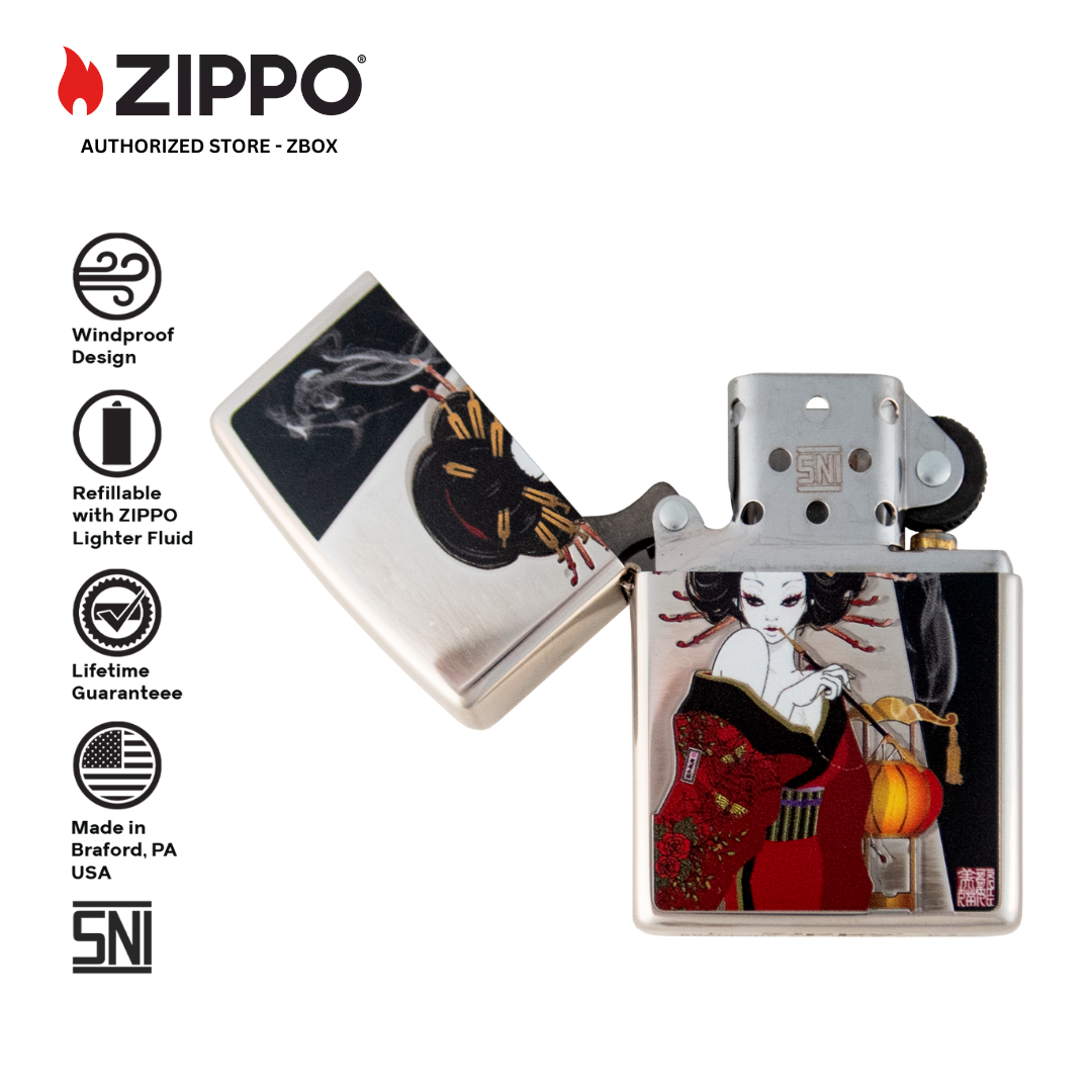 ZIPPO Original CZA-2-51 Japanese Geisha - Korek Api Windproof USA