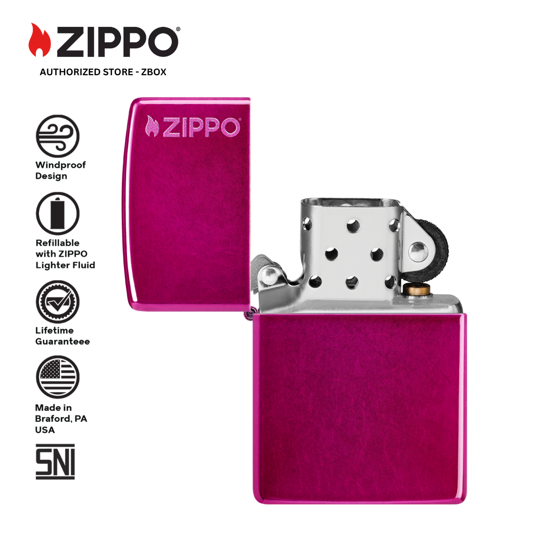 24003ZL - ZIPPO Candy Raspberry with Logo