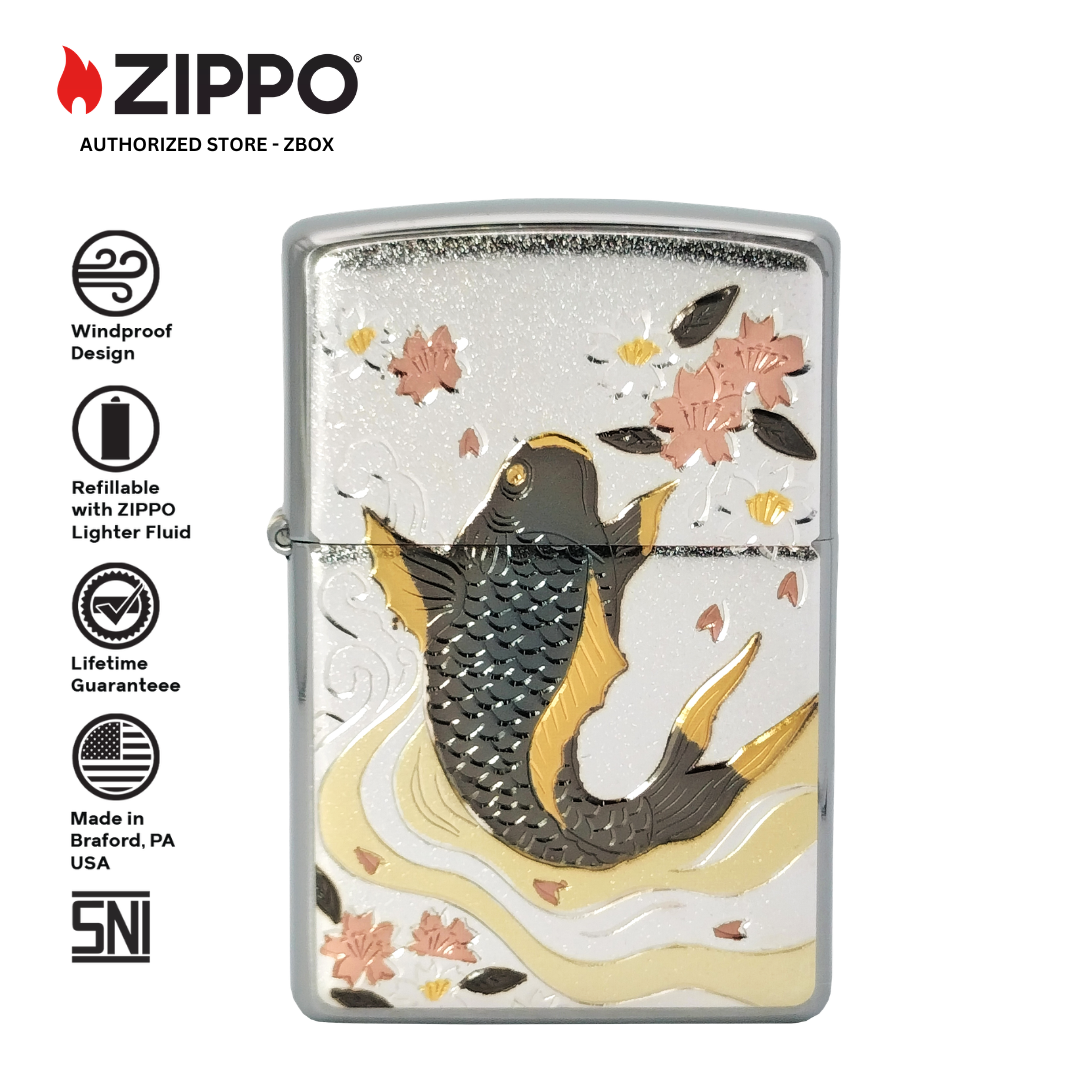 ZA-5-26i - ZIPPO Japanese Traditional Design KOI