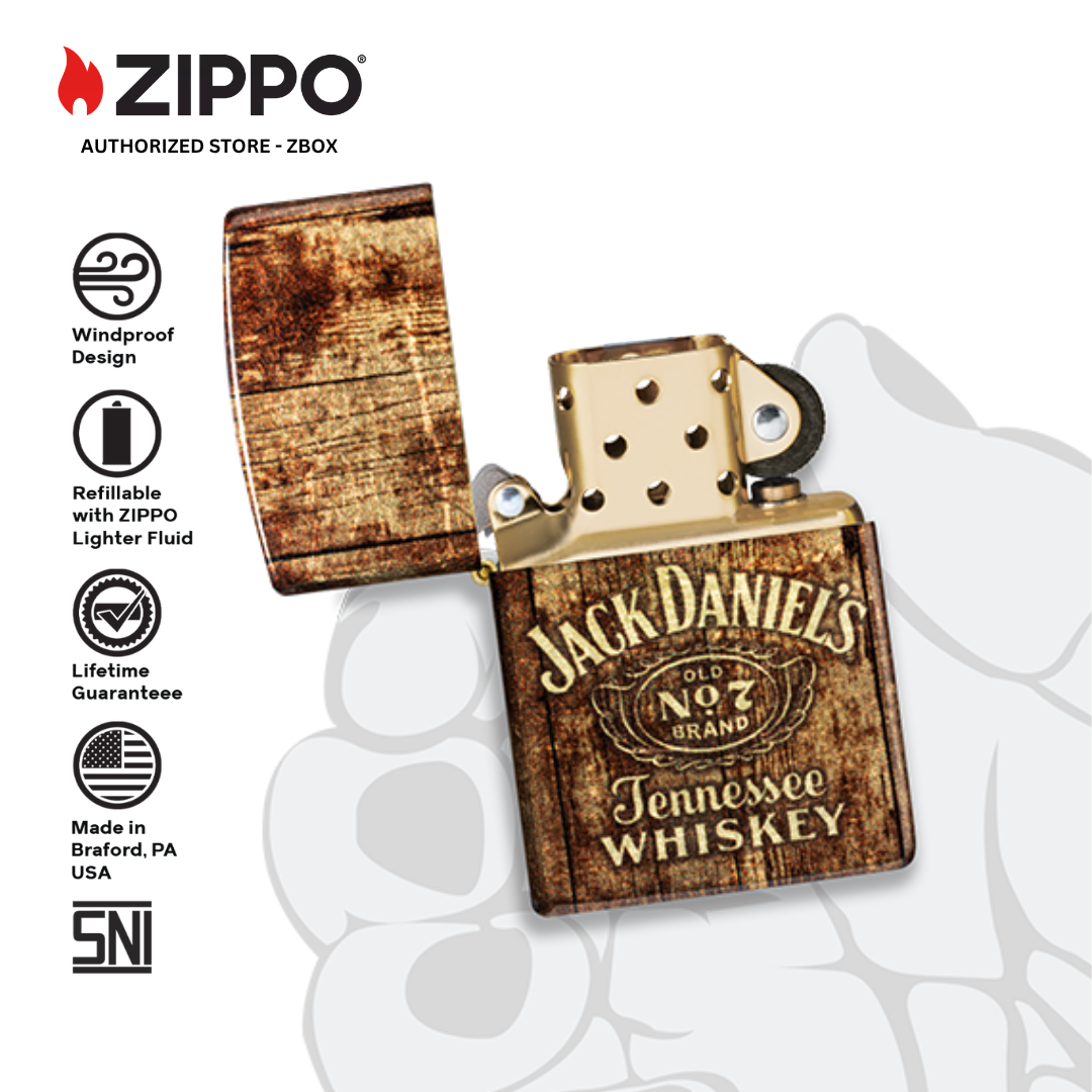 46278 - ZIPPO JD Barrel Design Tumbled Brass