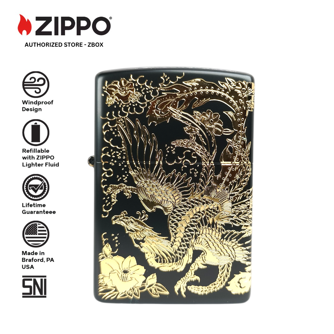 ZA-5-237b - ZIPPO Houou Black and Gold