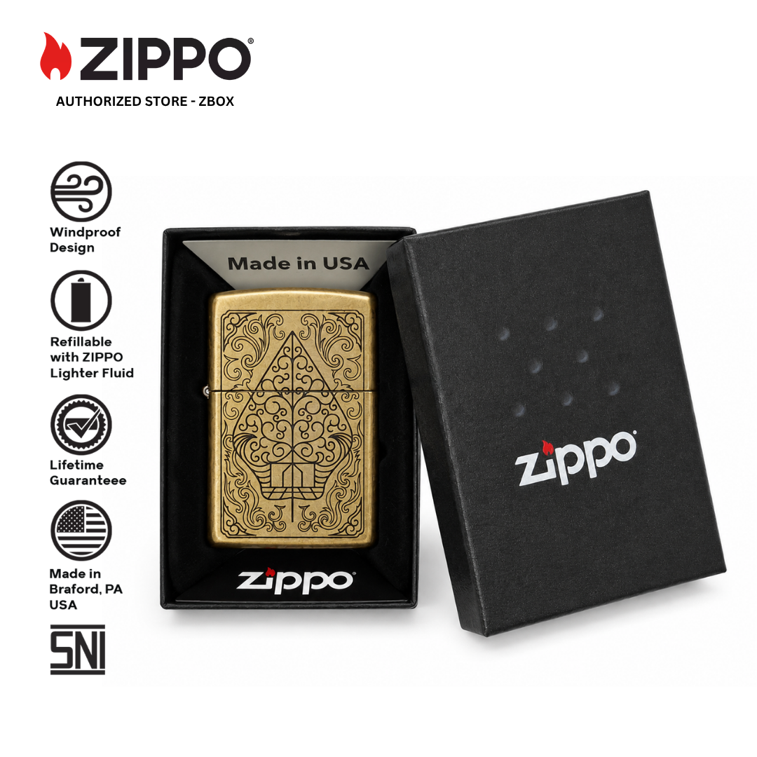ZIPPO ZI-SB-01 BATIK INDONESIA, STREET BRASS