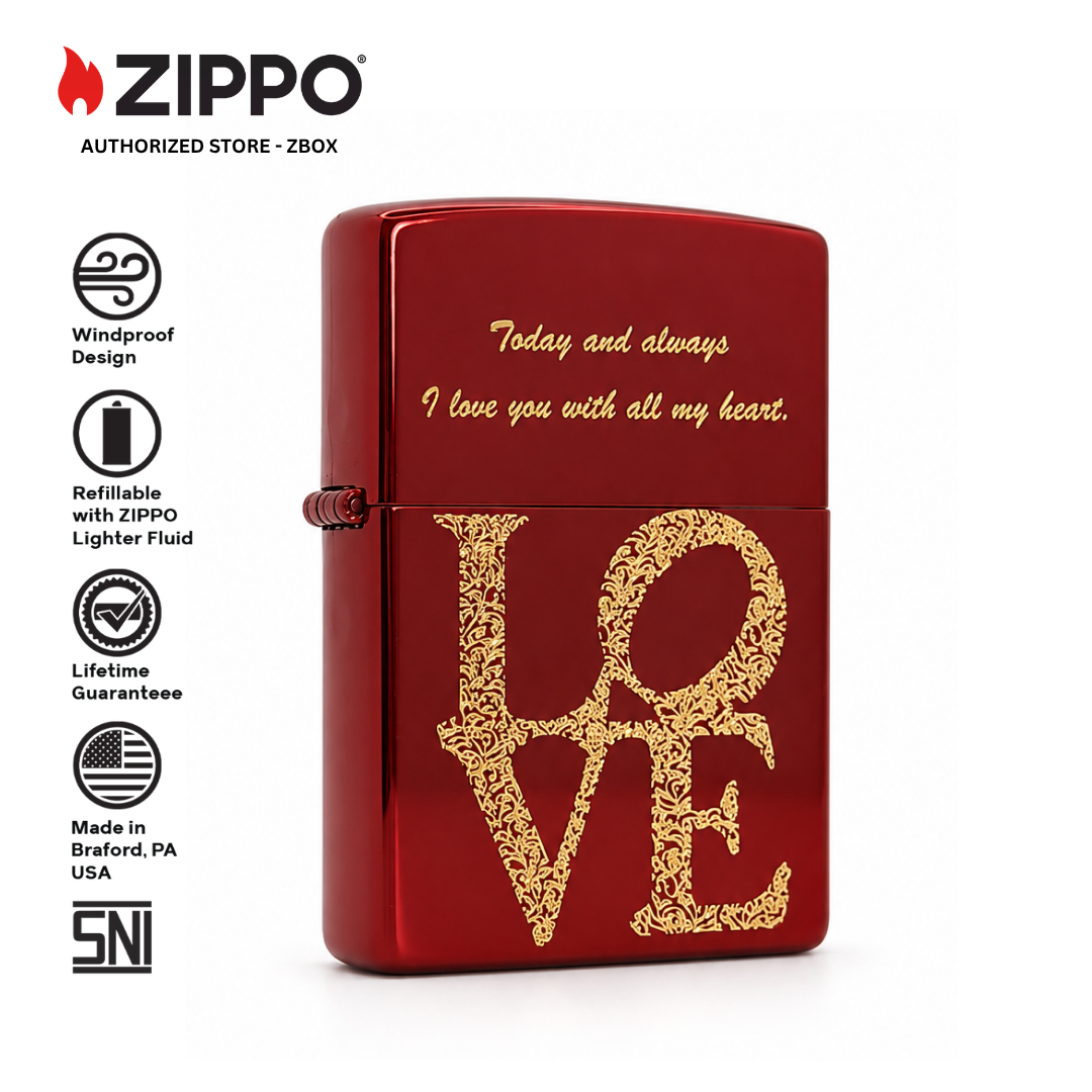 ZA-3-37a-love arabesque  red GD inlay