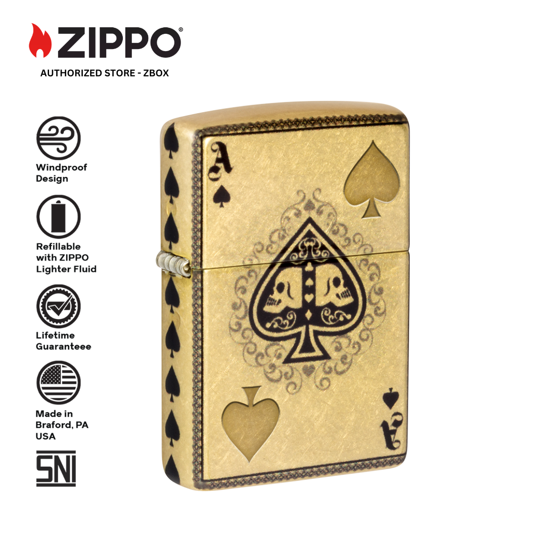 46388 - 46388 ZIPPO ACE OF SPADES DESIGN