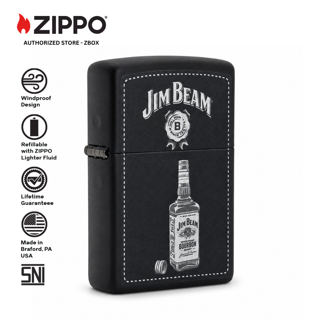 47410-ZIPPO JB Black Matte with Colour Image