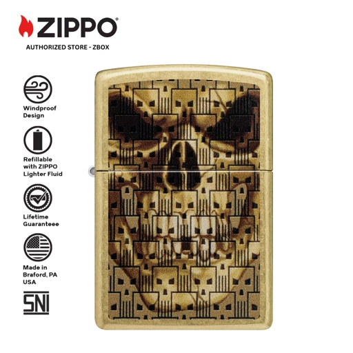 Image of 46937 - ZIPPO Skulls on Skulls Design