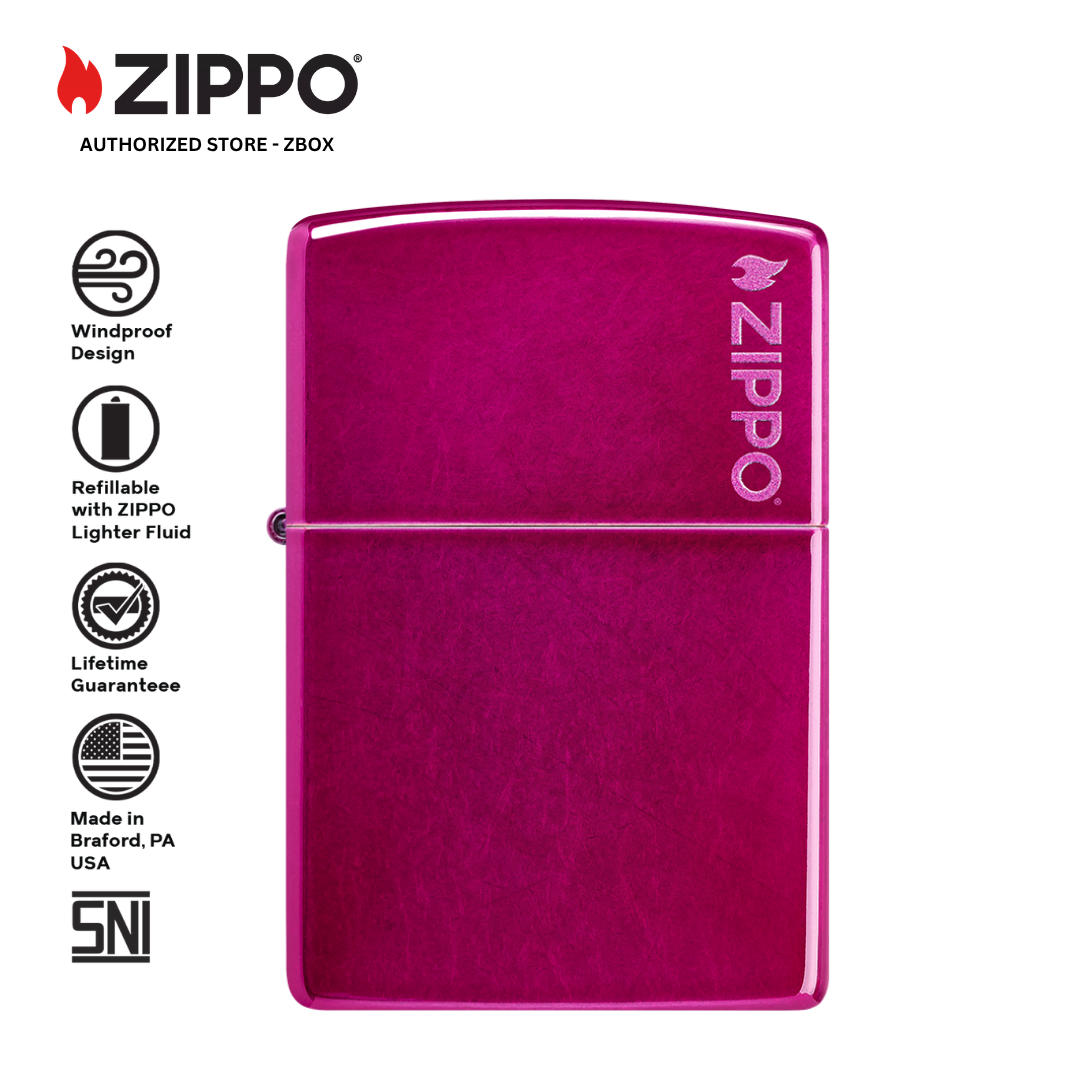 24003ZL - ZIPPO Candy Raspberry with Logo