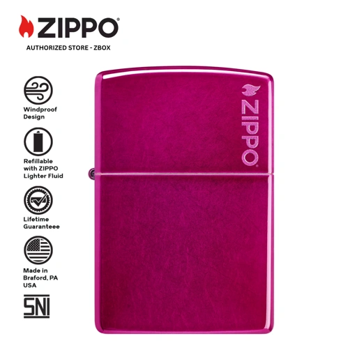 24003ZL - ZIPPO Candy Raspberry with Logo
