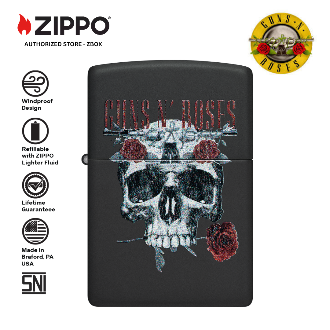 47227 – ZIPPO Guns N' Roses Flower Skull Design