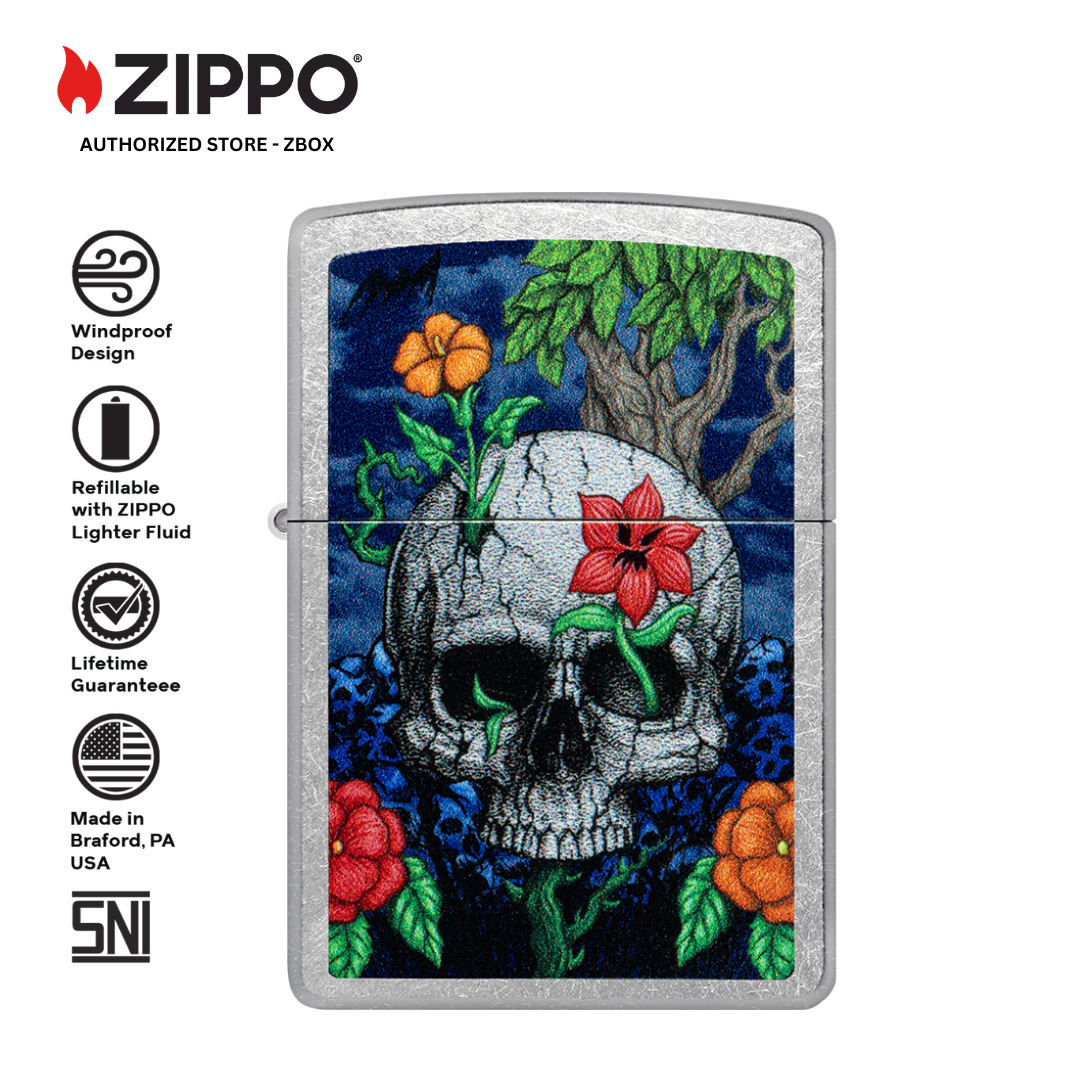 46939 - ZIPPO Skull Sprout Design