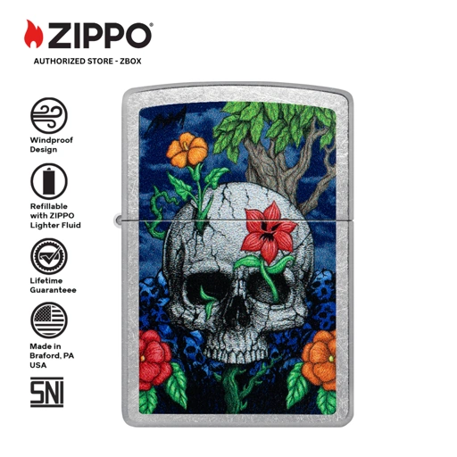 Image of 46939 - ZIPPO Skull Sprout Design