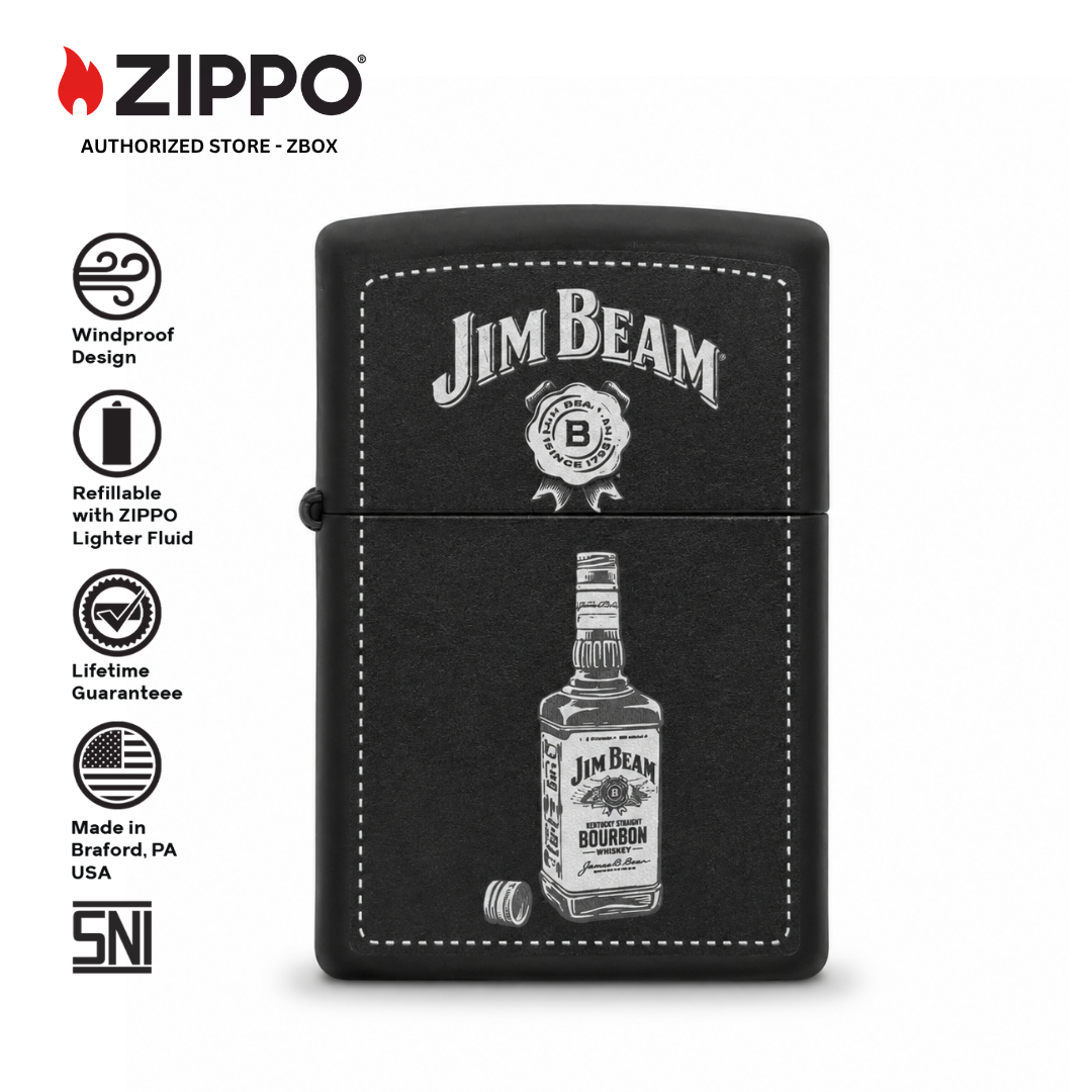 47410-ZIPPO JB Black Matte with Colour Image