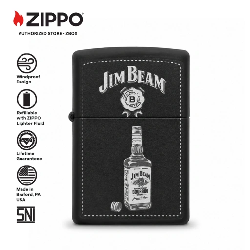 47410-ZIPPO JB Black Matte with Colour Image