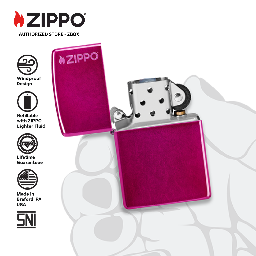 24003ZL - ZIPPO Candy Raspberry with Logo